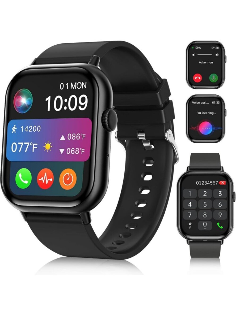 Stylish Smartwatch for Men & Women, Fitness Tracker, HD Touchscreen, Waterproof